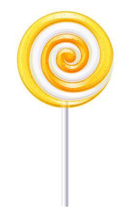 yellow lollipop candy