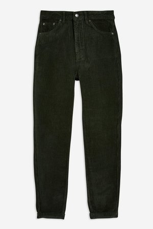 Forest Green Corduroy Mom Jeans - Topshop USA