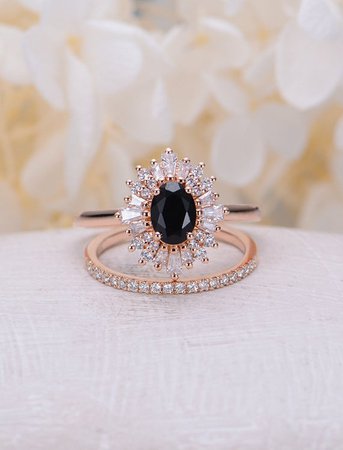 Vintage engagement ring set