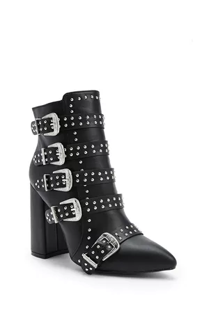 Studded Strappy Booties