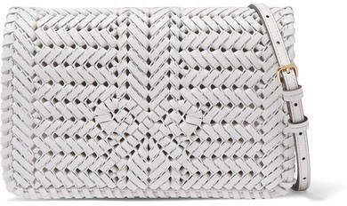 Neeson Woven Leather Shoulder Bag - Off-white