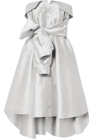 Alexis Mabille | Bow-detailed satin-twill mini dress | NET-A-PORTER.COM
