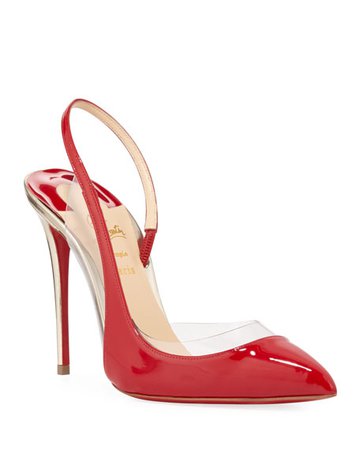 Christian Louboutin Optic Sexy Asymmetric Red Sole Pumps