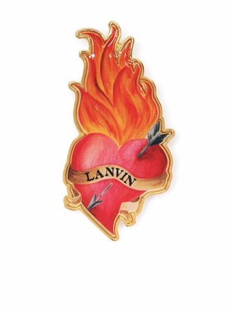 LANVIN flaming heart pin
