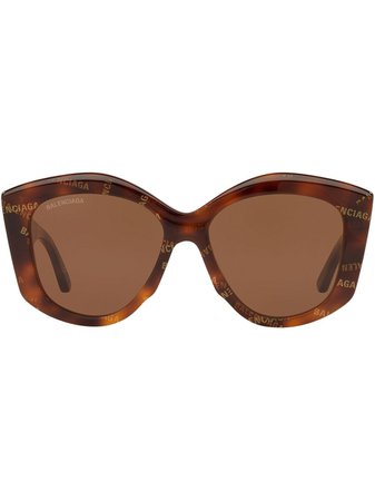 Balenciaga Eyewear logo-embellished Oversized Sunglasses - Farfetch