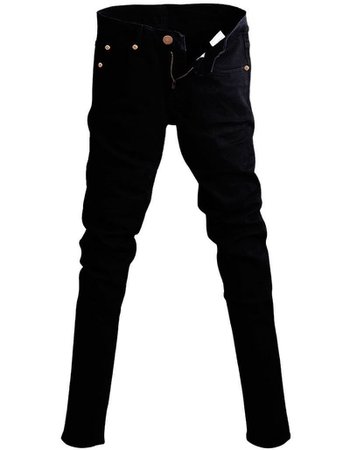 Hot Selling Mens Korean Designer Black Slim Fit Jeans Punk Cool Super - Jetcube