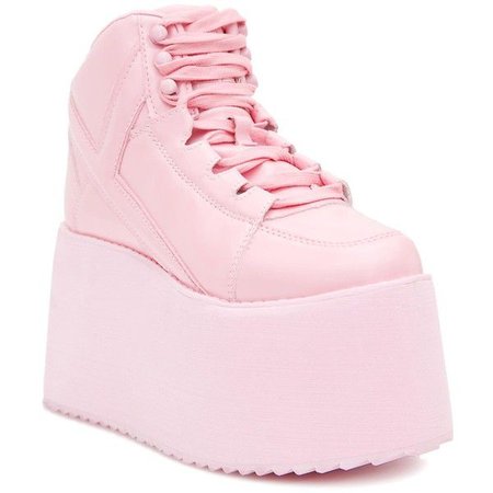 Light Pink Platform Sneakers