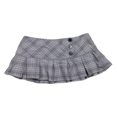 plaid mini micro skirt