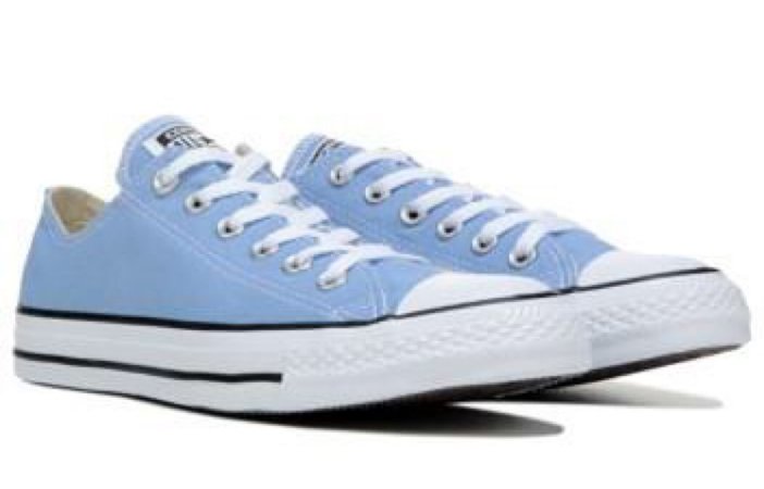Light blue sneakers
