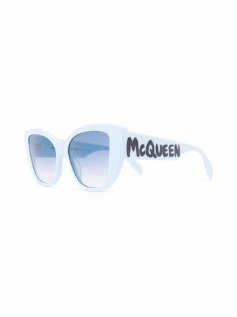 Alexander McQueen cat-eye Logo Sunglasses - Farfetch