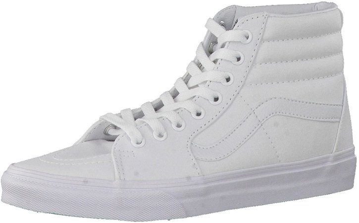 Amazon.com | Vans Unisex Adults Sk8-Hi Casual Skate Shoes Lace Up High Top Sneakers - True White - W8.5/M7-39 | Skateboarding