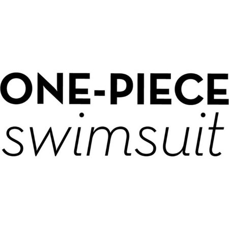 one piece swimsuit text