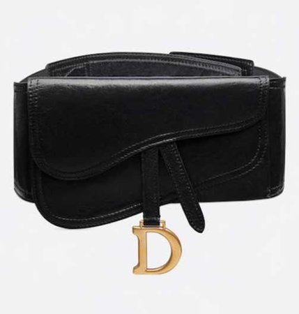 Dior belt bag saddle black