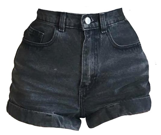 black denim shorts 👍🏼👍🏼 shared by alyssa on We Heart It