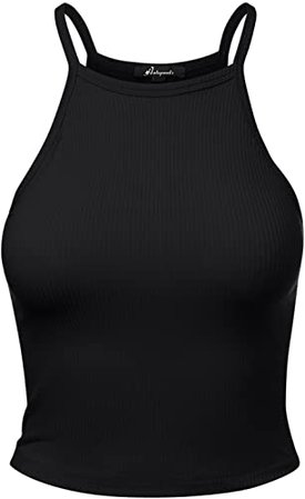 Women's High Neck Ribbed Racerback Halter Tank Tops at Amazon Women’s Clothing store