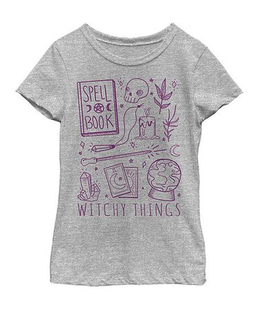 Fifth Sun Athletic Heather Witchy Things Fitted Tee - Girls | Best Price and Reviews | Zulily