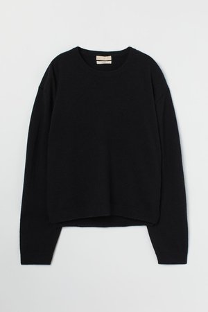 Fine-knit cashmere jumper - Black - Ladies | H&M GB