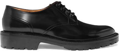 Glossed-leather Brogues - Black