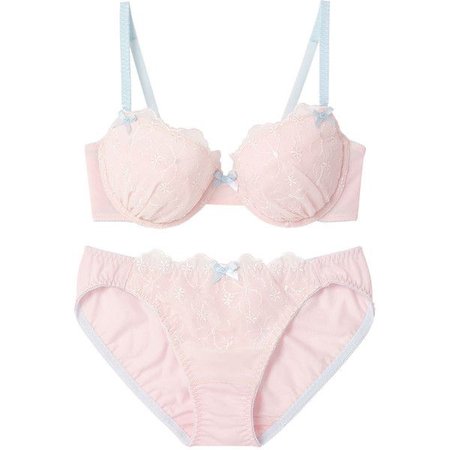 pastel pink/blue lingerie set