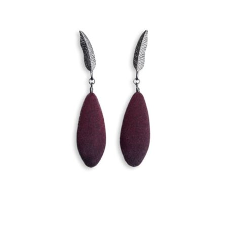 Winged Ambitions Silver Feather Earrings With Mini-Earberries | DIANA ARNO | Wolf & Badger