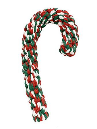 Midlee Candy Cane Rope Christmas Dog Toy (Small) : Pet Supplies