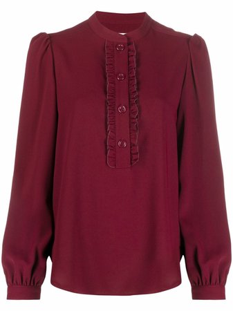 See by Chloé ruffle-detail long-sleeved blouse