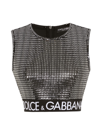 $692.00 Dolce & Gabbana Metallic Cropped Top