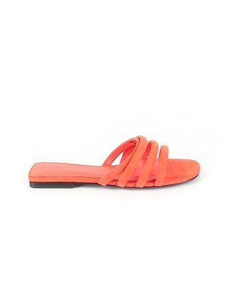 Zara Solid Orange Sandals Size 37 (EU) - 46% off | thredUP