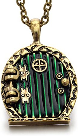 Amazon.com: Hobbit Green Fairy Bilbo Door Pendant LOTR Locket necklace opens US Seller (Necklace): Jewelry