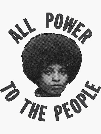 "Angela Davis - All Power To The People" Sticker by balbert3 | Redbubble