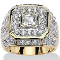 mens gold diamond rings - Google Search