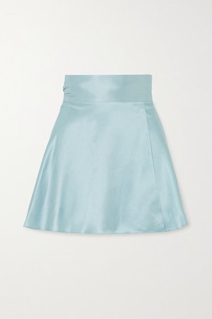 HARMUR | Silk-satin wrap mini skirt | NET-A-PORTER.COM