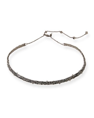 Alexis Bittar Crystal Encrusted Spike Choker Necklace