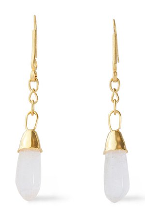 White Gold-tone quartz earrings | Sale up to 70% off | THE OUTNET | MARNI | THE OUTNET