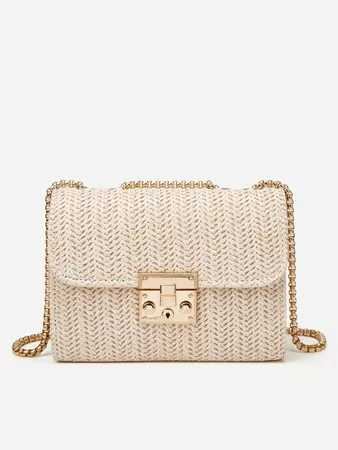 Minimalist Flap Straw Bag | SHEIN USA