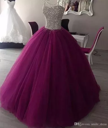 Bling Bling Purple Ball Gown Prom Dresses Sweetheart Sequins Tulle Floor Length Evening Gowns 2017 Sweet 16 Dresses Big Prom Dresses Black And White Prom Dress From Smile_dress, $153.77| Dhgate.Com
