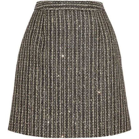 Sequin-embellished metallic tweed mini skirt (£849)