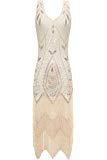 Amazon.com: BABEYOND - Vestido flapper de los años 20 con flecos y lentejuelas adornadas, S, Azul: Clothing