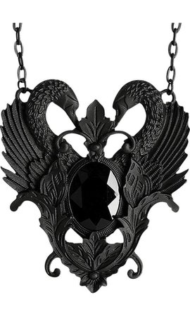 Restyle - Swan Black Necklace