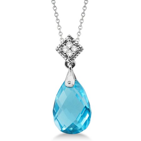 blue teardrop necklace
