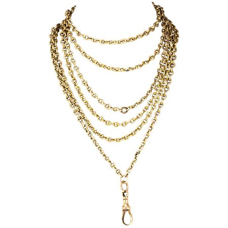 Vintage 9 Carat Gold Longuard Chain
