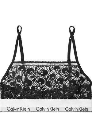 Calvin Klein Underwear | Stretch-lace soft-cup bra | NET-A-PORTER.COM