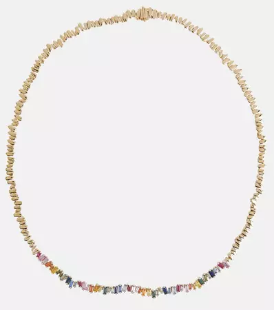 18 Kt Gold Necklace With Sapphires in Multicoloured - Suzanne Kalan | Mytheresa