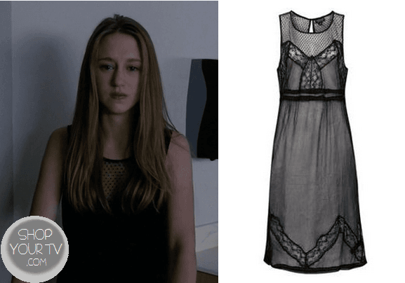 American Horror Story: Season 3 Episode 1 Zoe's Black Chiffon Midi Dress | Shop Your TV