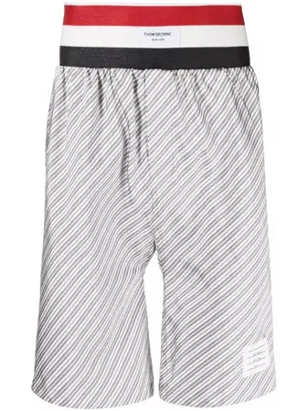 Thom Browne RWB-stripe Cotton Shorts - Farfetch