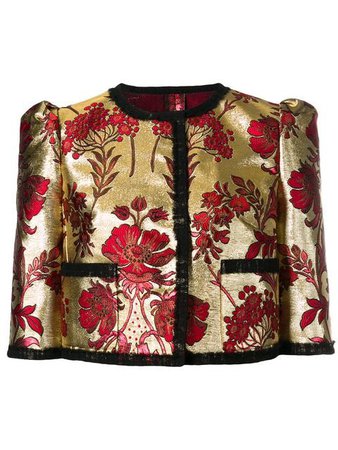 Dolce & Gabbana floral jacquard cropped jacket