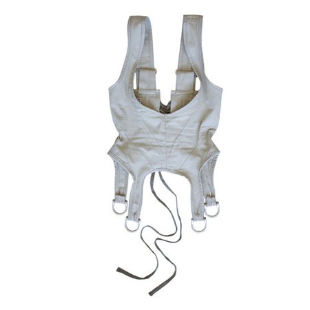 giami marla white large garter strap corset