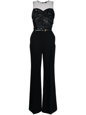 Elisabetta Franchi tulle divisible jumpsuit black TU25611E2 - Farfetch