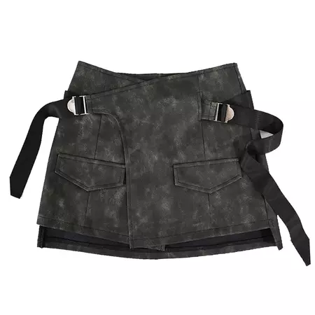 Grunge Aesthetic Safety Belt Wrap Skirt | BOOGZEL CLOTHING – Boogzel Clothing