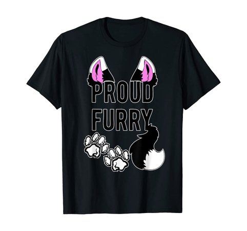 Amazon.com: Proud Furry Furries Tail Ears Cosplay Fursona Women Men T-Shirt : Clothing, Shoes & Jewelry